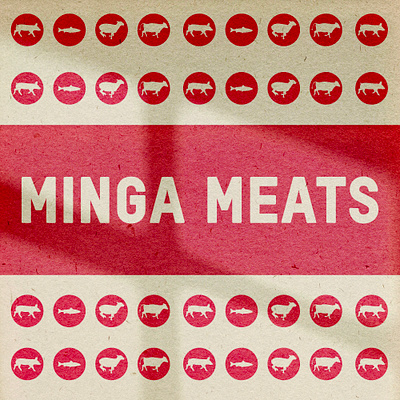 MINGA MEATS BRANDING 2/2 animals brand identity branding design graphic design illustration illustrator logo logodesign typography vector