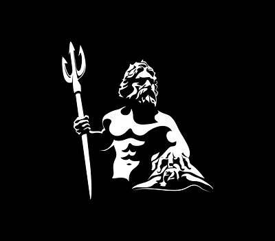 Poseidon statue design icon icon set icons logo poseidon statue statue vector