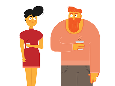 Time for a break break business character character illustration chill coffetime digital art flat illustration illustrator office pause social team vector work