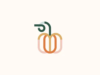 Pumpkin abstract autumn colorblocking curly design drawing fall gord illustration line logo pumpkin season vector vine