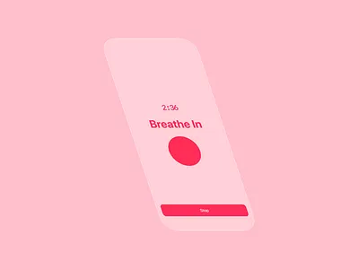 Daily UI Challenge - Day 2 - Mindfulness App animation calm figma ios mobile pink sfpro simple skew