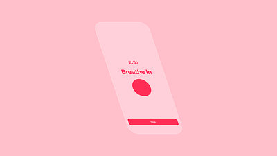 Daily UI Challenge - Day 2 - Mindfulness App animation calm figma ios mobile pink sfpro simple skew