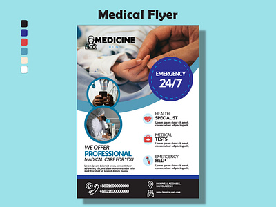 Medical Flyer ad advertisement branding branding identity brochure design flyer graphic design icon illustration logo medical vector