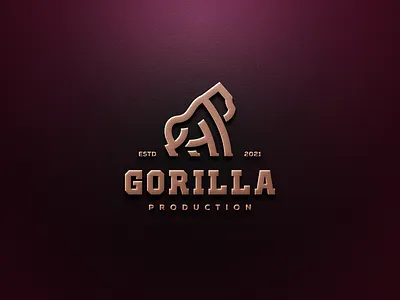 GORILLA ape artwork brand identity busines card coreldraw crfeative gorilla gorillalogo gridlogo lineart logo monolinegorilla