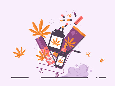 Cannabis Business 2d cannabis design dribbble flat design illustration inspirations shot vector