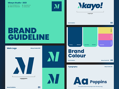 Logo and brand identity brand brand identity branding design golden ratio graphic design letter m logo logo guideline logo presentation m logo name card presentation simple tosca ui