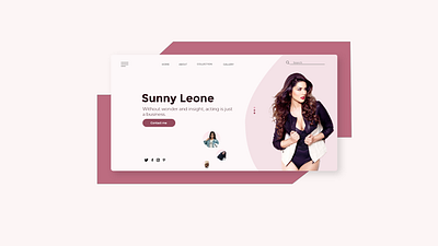 Landing page for Sunny Leone design graphic design illustration landing design landing page portfolio typography ui