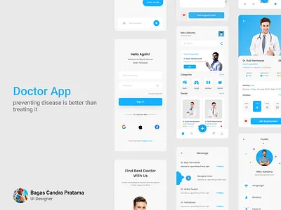 UI Kit Doctor App - Mobile 3d animation branding graphic design logo motion graphics ui