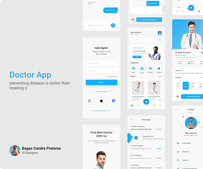 UI Kit Doctor App - Mobile 3d animation branding graphic design logo motion graphics ui