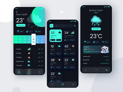 Thunder Weather App app icon application branding climet dark mode design graphic design homepage icon illustration logo night mode thunder ui ux vector weather weather app