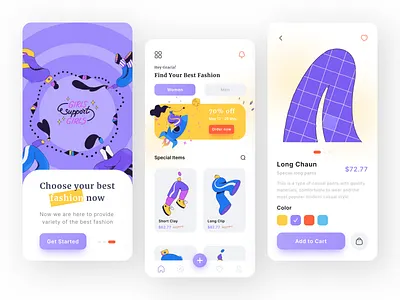 Mobile App - Fashion Shop app app design clean clean ui daily ui e commerce e commerce app e commerce design fashion fashion app fashion design illustration minimal mobile app product shop shopify shopping app ui design ux design