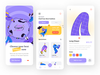 Mobile App - Fashion Shop app app design clean clean ui daily ui e commerce e commerce app e commerce design fashion fashion app fashion design illustration minimal mobile app product shop shopify shopping app ui design ux design