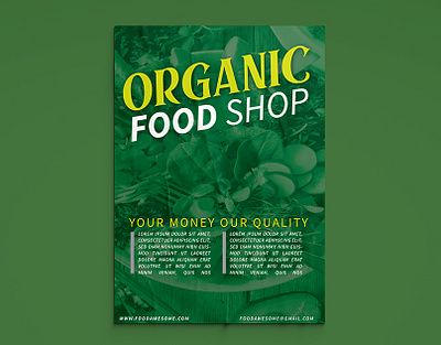 ORGANIC FOOD SHOP POSTER DESIGN design food foodshop organic poster printdesign shop