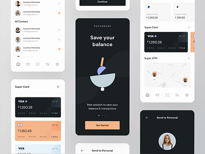 Superbank Mobile App Interaction 🏦 animation animations app bank banking app card fintech fintech app flow ios mobile mobile app mobile banking motion graphics prototype prototyping transaction transactions ui ux