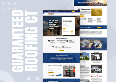 Guaranteed Roofing Website Design with Elementor Pro animation branding design elementor elementor pro graphic design illustration logo motion graphics psd to wordpress ui webdesign webdevelopment wordpress wordpress design