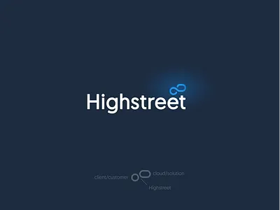 Highstreet IT Logo Design brand branding dark blue design icon infinity it it solutions logo modern symbol tech