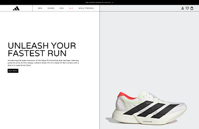 Adizero Adios Pro 4 Page adidas design landingpage running ui uxdesign webdesign