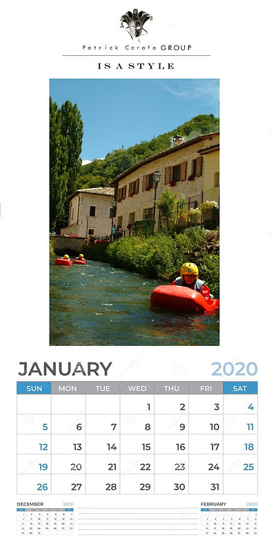 ITALIAN BORGO. borgo brand brandidentity branding calendar design digital gift graphic design hydrospeed illustration logo merchandising mountain rafting river riverboarding riversledge sport water