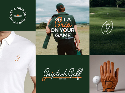 Griptech Golf branding golf graphic design logo tech