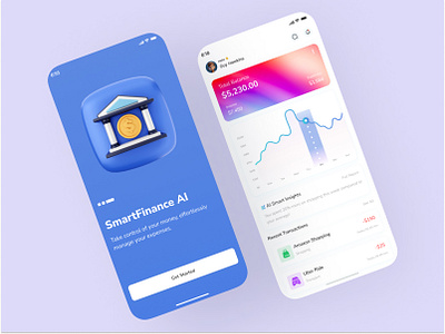 SmartFinance AI – AI-Powered Finance Management App app budgetingapp choton choton99design chotondesign chotonkormokar design expensetracker financeai financeapp fintech investmentai mobile app design moneymanagement personalfinance smartfinance ui ui app ui design ui ux