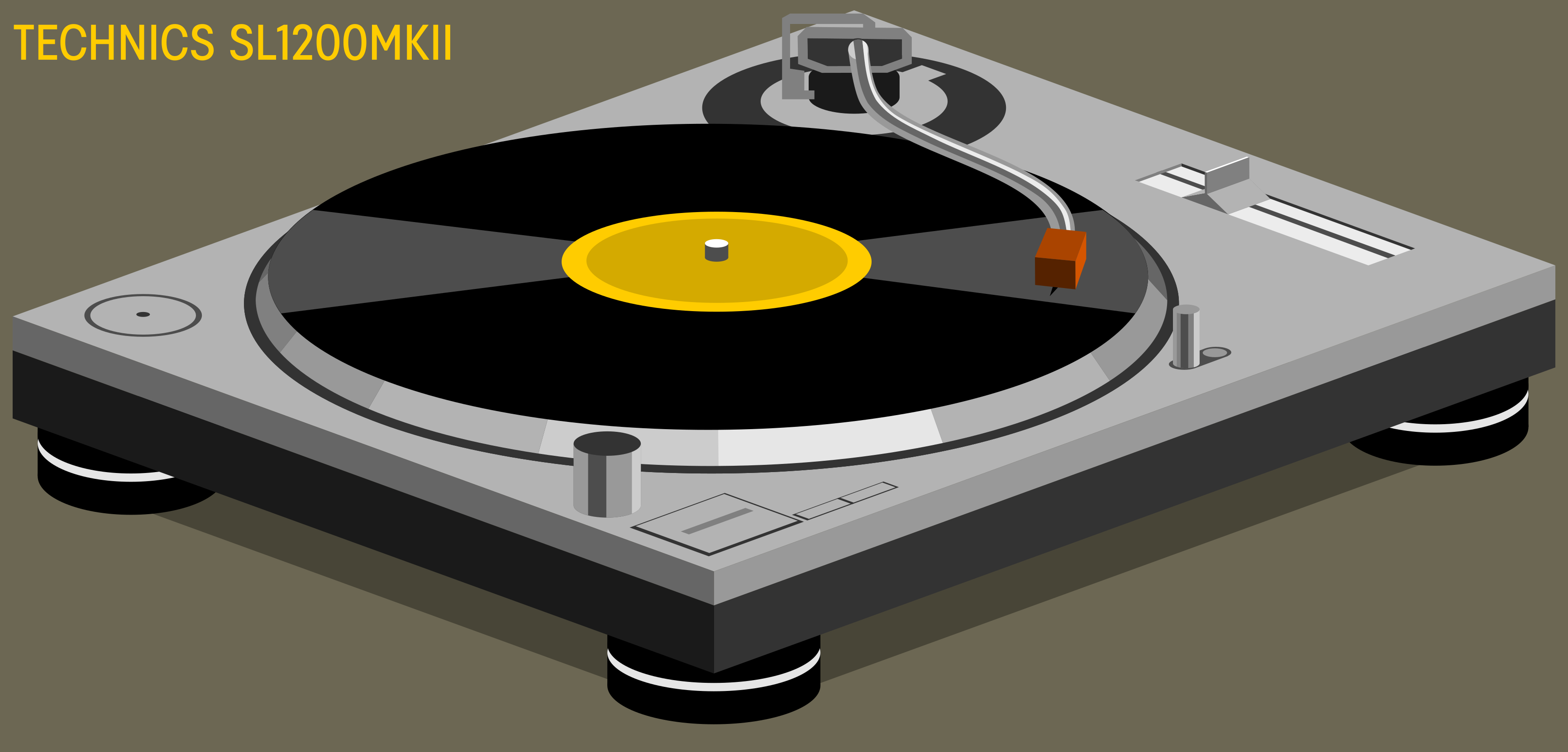 Axonometric Music. axonometric disc jockey dj graphic design hiphop illustration lp mixer turntable