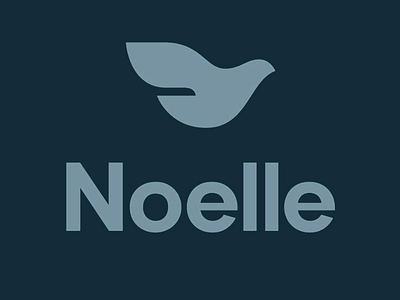 Noelle Bird Logo Design bird bird logo blue brand identity brand logo branding creative design design inspiration logo logo design logo mark logotype modern modern design noelle noelle brand noelle logo professional branding symbol