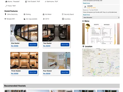 Hostel Finder Website UI bookingapp hostelfinder ui uiuxdesign ux webdesign