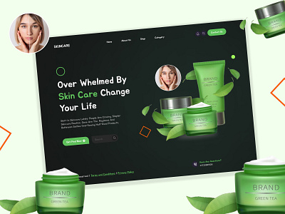 skin care webpage design