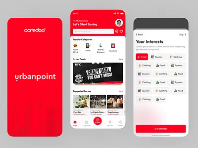 Discount App UI Design adobexd appdesign branding design illustration interaction design logo ui uidesign user interface design ux research