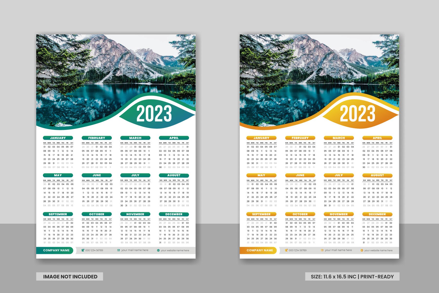 2023 Wall Calendar Template Design By Pixeness On Dribbble