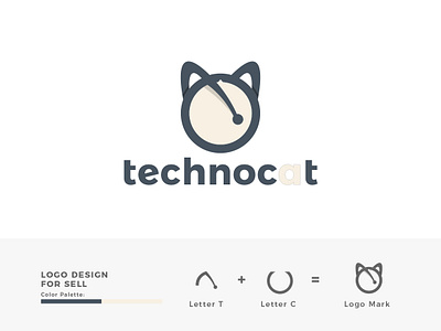 Technocat Logo ad brand identity branding bunny cat graphic design graphic designer hare icon illustration letter logo logo designer minimal rabbit techie techno technology vector