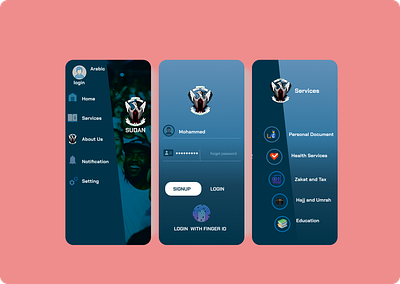 Electronic Services Sudan app desi design illustration logo ui ux