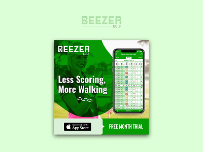 Beezer Golf Banner Design app banner banner bazaar banner design bannerbazaar creative banner design game game app google ad banner social media banner