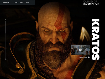 God of War Landing Page Concept