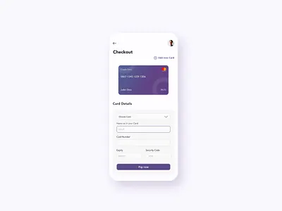 Checkout page UI app checkout dailyui design minimal mobileapp ui
