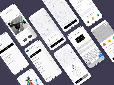 Electric Scooters Rent App app design ui ux