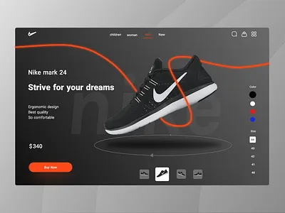 shoe landing page 003 dailyui dailyui003 landing page logo nike shoe shoe landing page sport ui ui design