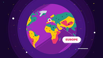 Around the Globe china countries design earth europe globe graphic design illustration landmarks map planet space travel universe usa world