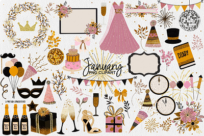 January Clipart new years eve clip art