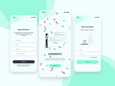 Sign Up Page 3d animation app branding congrats design graphic design illustration login logo motion graphics register sign up ui ux vector welcome back