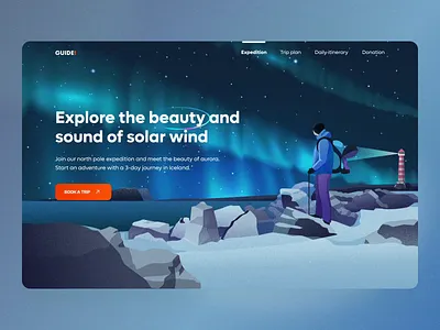 Guide travel website animation design donate flat graphic design home illustration landing page layo motion graphics parallax pricing studio travel ui user experience user interface ux