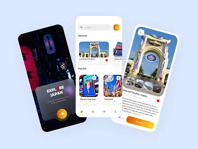 Japan Travel App Concept japan mobile travel ui uidesign uiux