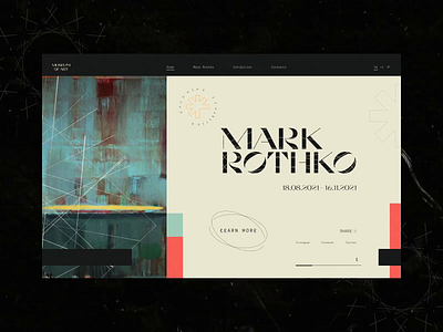 Mark Rothko // Event site animation art blacklead blacklead.studio event geometric interface minimalist modern museum promo ui ux video web web design website