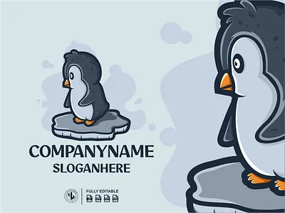 CUTE PENGUIN branding character company cute design dribble element general ice icon ideas illustration instagram logo logoinspirations mascot penguin ui vector zerologicstudio