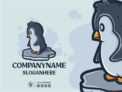CUTE PENGUIN branding character company cute design dribble element general ice icon ideas illustration instagram logo logoinspirations mascot penguin ui vector zerologicstudio