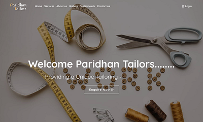 Paridhan Tailors ajax api codeigniter css custom software design figma home page html inventory jquery mobile design php psd to html responsive design website design website development xd to html