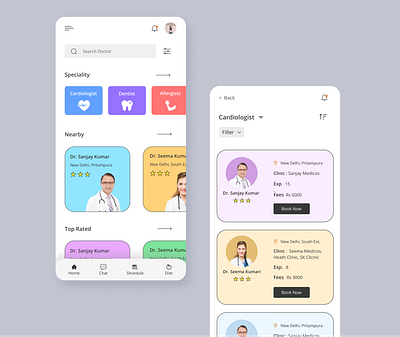 Doctor App app design design doctor app graphic design home page mobile app ui ux