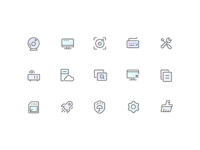 Computer environment detection steps design icon illustration