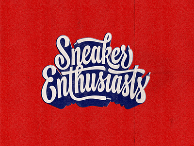 Sneaker Enthusiasts - Logo design branding design digitalart graphicdesign handlettering lettering logo photoshop podcast scriptlettering sneaker sneakers textures type typography