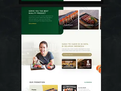 Sushi Landing Page Exploration clean design homepage landing page product showcase ui website website